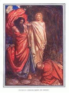 Trofaste slått ned av Moses av John Byam Liston Shaw
