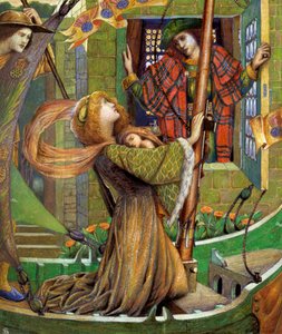 «Love Gregor»-illustrasjon til den engelske chanson de geste. Maleri av Byam Shaw (1872–1919) (prerafaelitt) Privat samling