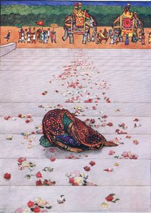 Sang om den hengivne slaven, illustrasjon fra "The Garden of Kama av John Byam Liston Shaw