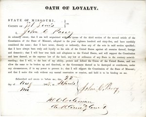 Lojalitetsed av John C. Perry fra Missouri, fylket St. Louis av John C. Perry