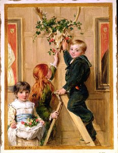 Dekorerer med Holly, 1881 av John Callcott Horsley