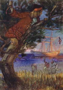 Illustrasjon for Treasure Island av John Cameron