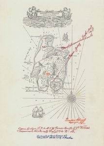 Kart for Treasure Island (farge litho)