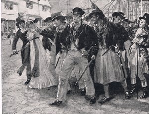 Naval Mutineers Ashore, illustrasjon fra 