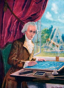 Sir William Herschel (fargelitografi)