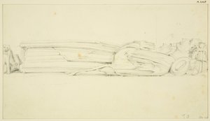 Billedet av William Canynges i St Mary Redcliffe (og det andre bildet på baksiden) (blyant og akvarell på papir)