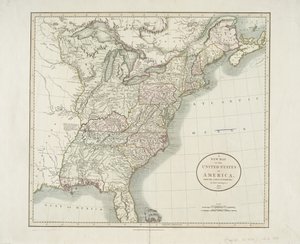 Et nytt kart over USA, fra de siste myndighetene, 1806