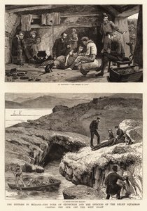 Nøden i Irland, hertugen av Edinburgh og offiserene fra Relief Squadron besøker de syke utenfor vestkysten
