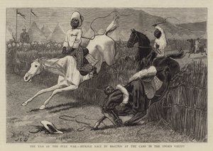 The End of the Zulu War, Hurdle Race av Basutos i leiren i Upoko-dalen