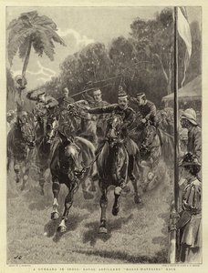 En Gymkana i India, Royal Artillery Horse-Watering Race av John Charlton