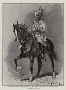 HH Sir Pertab Singh, Maharajah av Idar, en stor indisk prins, en av kroningsgjestene