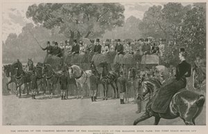 Møt med Coaching Club på Magazine, Hyde Park, London (gravering) av John Charlton
