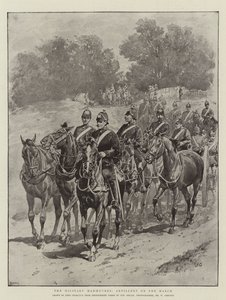 Militære manøvrer, artilleri i mars av John Charlton