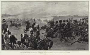 Gjennomgangen før sjahen i Woolwich, Royal Horse Artillery passerer i galopp