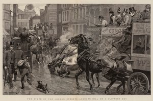 The State of the London Streets, Ludgate Hill på en glatt dag