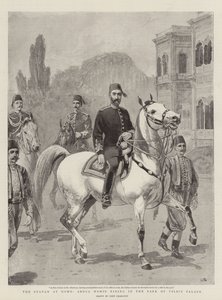 Sultanen hjemme, Abdul Hamid rir i parken ved Yildiz-palasset