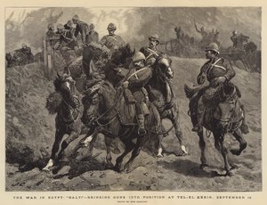 Krigen i Egypt, stans!, bringer våpen i posisjon ved Tel-el-Kebir, 13. september