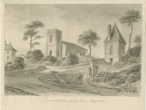 Fulford Church: sepia-tegning av John Chessell Buckler