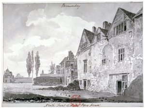 Nordfronten av Bermondsey House, London, 1816 av John Chessell Buckler