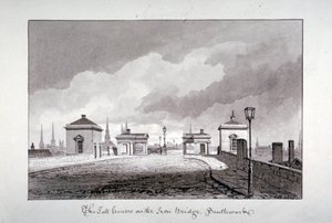 Bompengehus på Southwark Bridge, London, 1827. av John Chessell Buckler