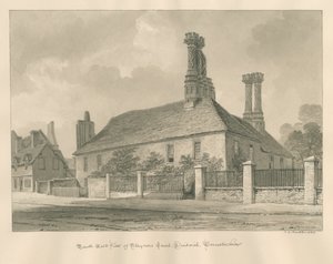 Worcestershire - Droitwich - Staynors Court: sepia-tegning, 1833 av John Chessell Buckler