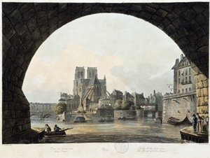 Paris: Notre Dame - i ""Paris vu par J.C. Mats", red. Miller, London av John Claude Nattes