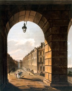 Gatebilde, Bath (akvatint) av John Claude Nattes