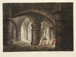 The Burial Place of Turenne, illustrasjon fra Versailles, Paris og Saint Denis, pub. 1809 (akvatint) av John Claude Nattes