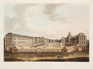 The Entrance, illustrasjon fra Versailles, Paris og Saint Denis, pub. 1805 (akvatint)