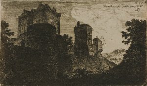 Borthwick Castle fra sørvest av John Clerk of Eldin