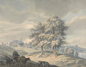 Utsikt mot St. Margaret's, Rochester, Kent av John Cleveley the Younger