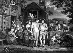 The Recruiting Serjeant, gravert av John Goldar, 1769