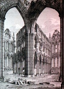 Whitby Abbey, Yorkshire, illustrasjon fra 