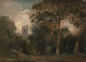 En kirke i trærne av John Constable