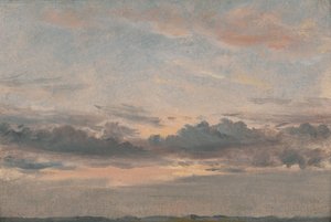 En skystudie, solnedgang, ca. 1821. av John Constable