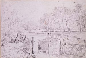 En lås på Stouren av John Constable