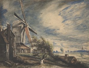 En mølle nær Colchester, 1833. av John Constable