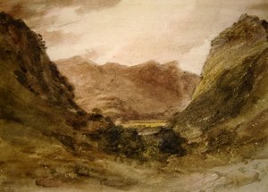 Borrowdale (akvarell på papir) av John Constable