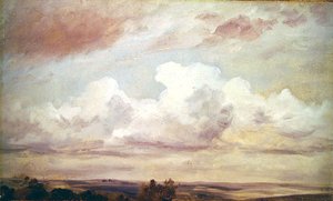 Omfattende landskap (olje på lerret) av John Constable