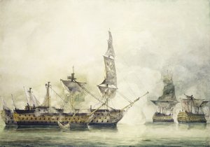 H.M.S. Seier i slaget ved Trafalgar, 1805, av John Constable