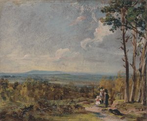 Hampstead Heath ser mot Harrow, 1821. av John Constable