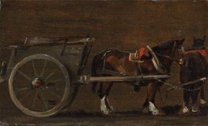Hest og kjerre, ca. 1814. av John Constable