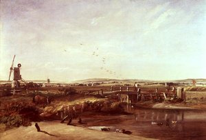 Mistley, Valley of the Stour (olje på lerret) av John Constable