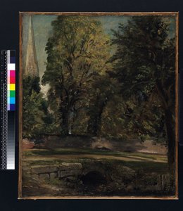 Salisbury katedral sett over den nære veggen av John Constable