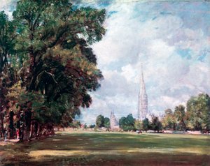 Salisbury Cathedral fra Lower Marsh Close, 1820 av John Constable