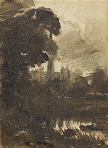 Salisbury katedral fra nordvest, ca. 1830-39 av John Constable