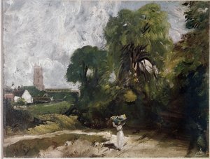 Stoke-by-Nayland (olje på lerret, ca. 1830) av John Constable