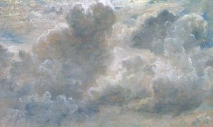 Study of Cumulus Clouds, 1822 (olje på papir lagt på lerret) av John Constable