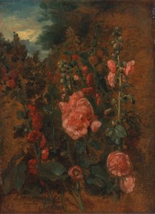 Studie av stokkroser, ca. 1826. av John Constable