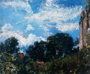 Studie av himmel og trær (olje på lerret) av John Constable